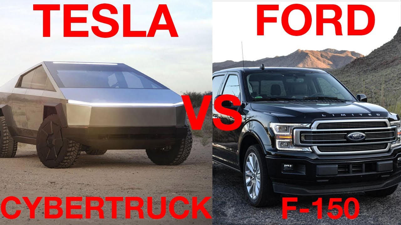 Tesla Cybertruck Vs Ford F 150 Youtube