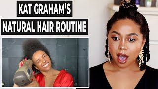 KAT GRAHAM'S NATURAL HAIR BEAUTY ROUTINE| REACTING TO KAT GRAHAM'S VOGUE NATURAL HAIR ROUTINE