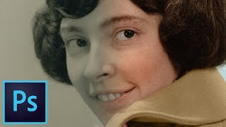 A Fashionable Lady Poses C1955 Photoshop Colourisation