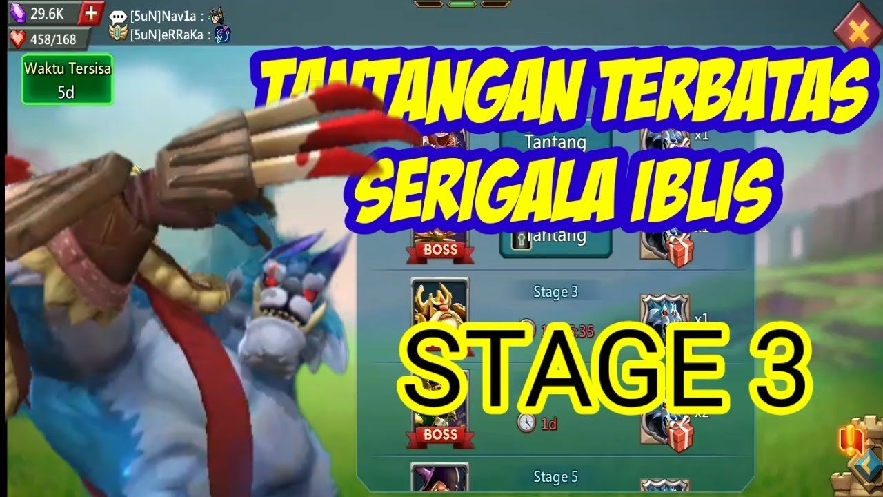 Stage 3 Tantangan Terbatas Bloodlust Serigala Iblis | Lords Mobile Indonesia