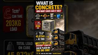 M20 Concrete Cube vs 3 Tippers 😱 Real Concrete Strength & Load Capacity Test Explained! #shorts