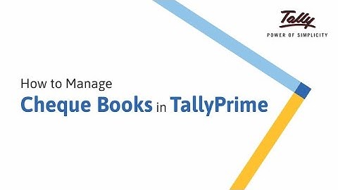 How to Manage Cheque Books in TallyPrime | Tally Learning Hub