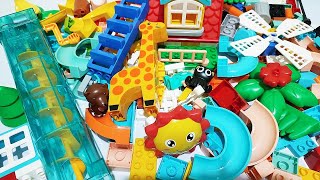Satisfying Building Blocks Marble Run ASMR #187 Electric Elevator House Compilation Live 2