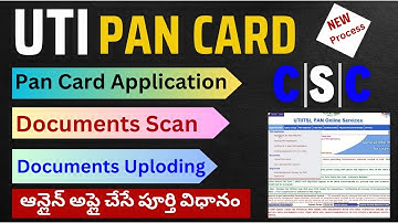 How to Apply UTI Pan Card in CSC online in telugu || New Pan card apply in CSC 2024