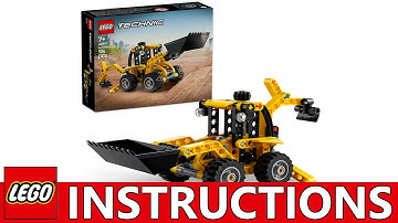 How to build LEGO Technic 42197 - Backhoe Loader (Step-by-Step Tutorial)