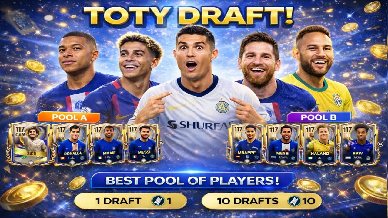 117 Ovr Legend Players TOTy Draft  Pack 😱 10× +? Opening 🤯