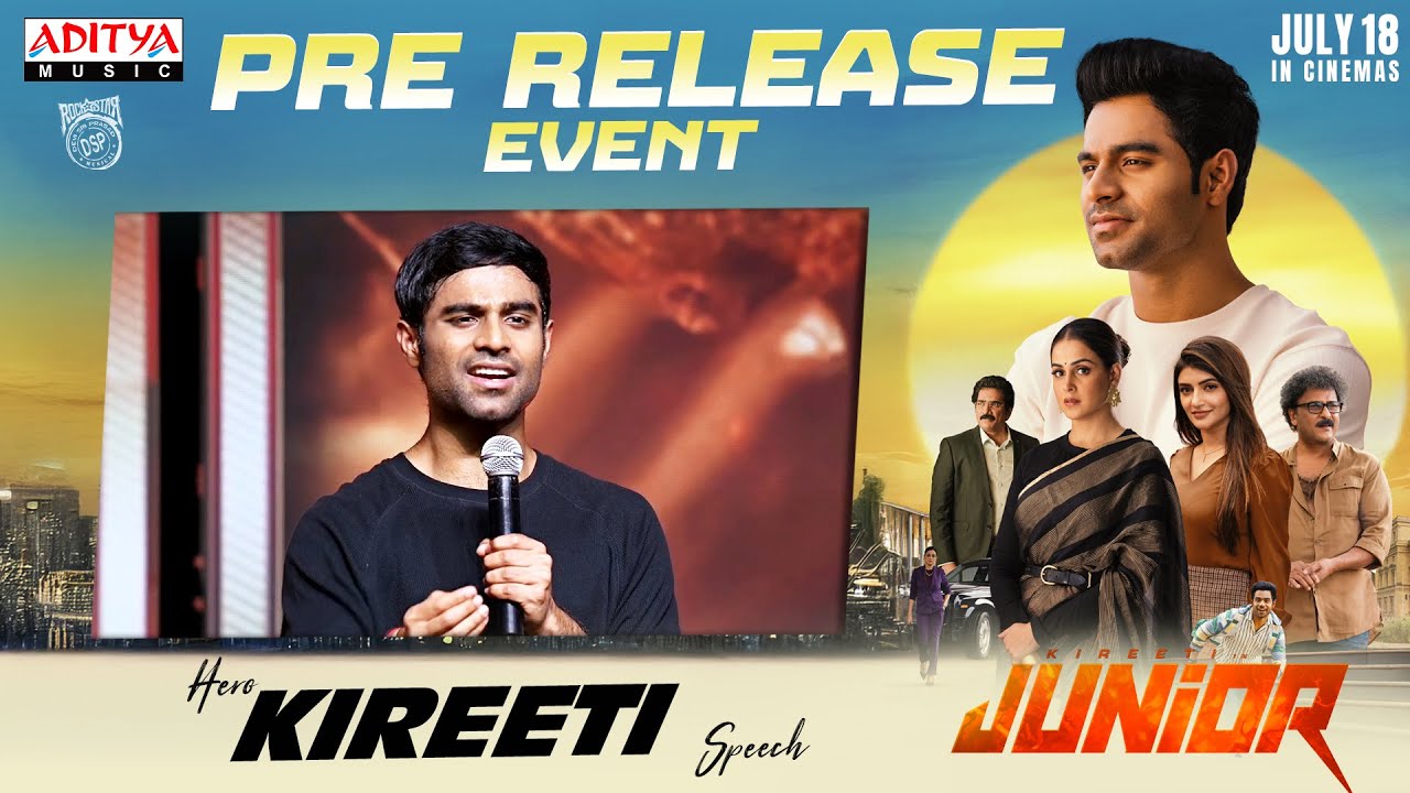 Hero Kireeti Speech @ Junior Pre Release Event | Sreeleela | Genelia | Radha Krishna | DSP
