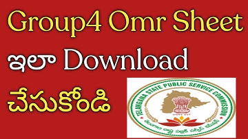 Group 4 OMR Sheet Download || Group 4 Key Download