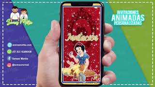 Invitacion Animada Blanca Nieves Cumpleanos Youtube