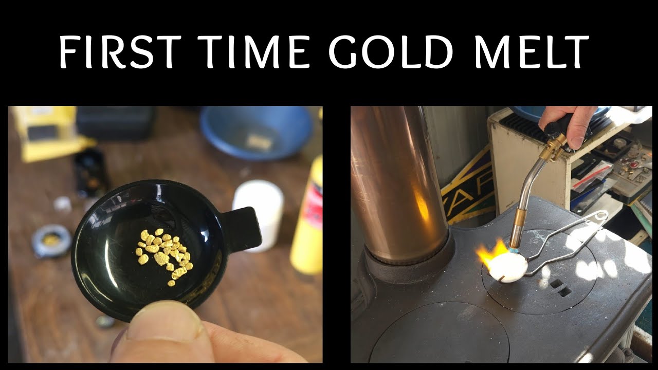 Melting gold for the first time @Jakesprospecting 