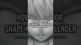 How to Mirror Shape Keys in Blender | Standard vs Fast Method #blendertutorial