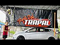 Diy roll up trapal  barrier for carwash bay