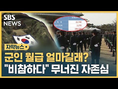 애국페이 서러운 군인들 실수령액 얼마냐면 자막뉴스 SBS 