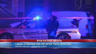 1 dead, 2 with life-threatening injuries following triple shooting in Virginia Beach