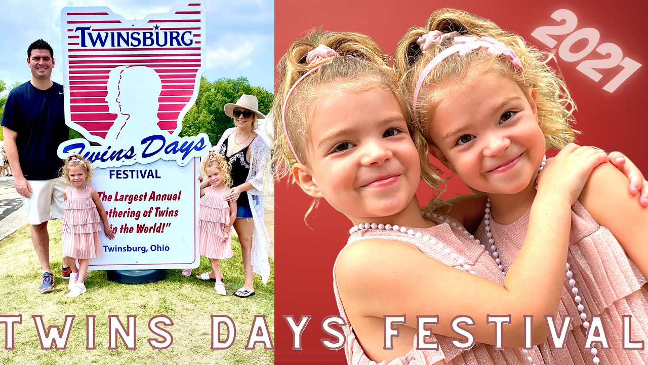 Identical Twin Girls visit Twins Days Festival in TWINSBURG OHIO