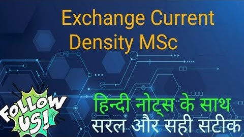 Exchange Current Density MSc