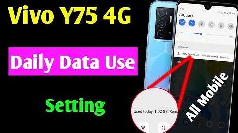 Vivo y75 4g daily data usage setting | vivo y75 4g me daily data use kaise dekhe | vivo y75 mobile