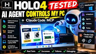 H Company Holo4 Tested: AI Agent Controls My PC + Claude Code MCP