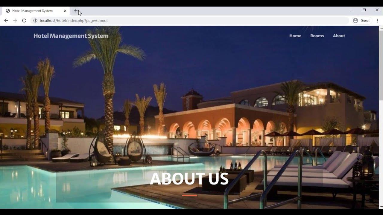 Hotel Management System using PHP/MySQLi DEMO - YouTube