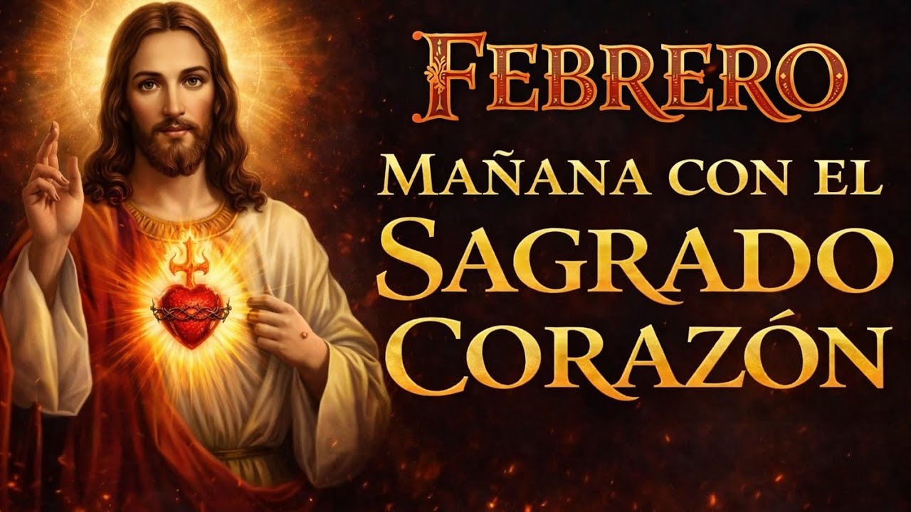 ORACIÓN DE LA MAÑANACON EL SAGRADO CORAZÓN Febrero 🙏🏿 ♥️ 