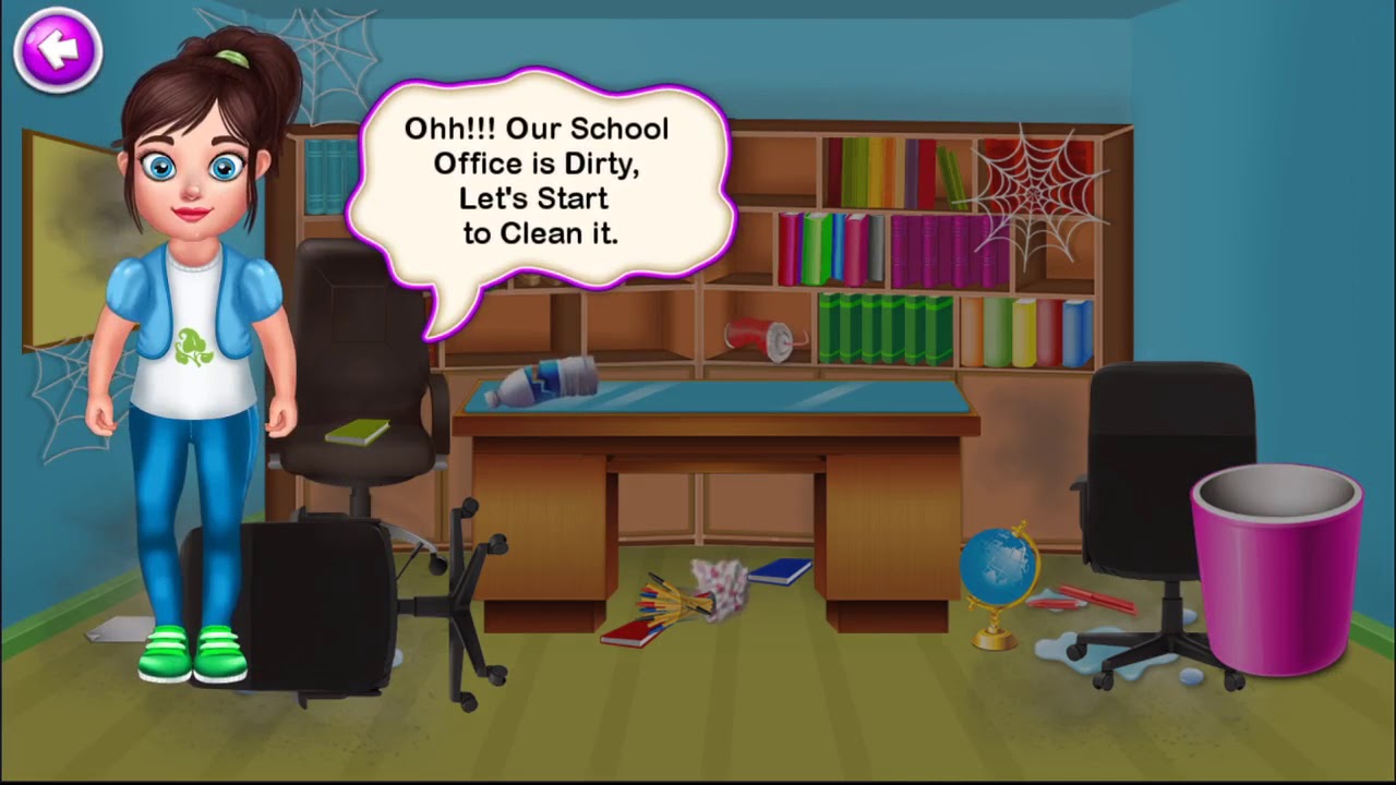 Baby Girl School Cleaning - Keep your school Clean