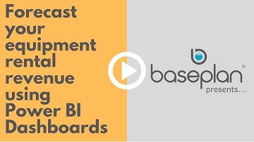 Forecast your equipment rental revenue using Power BI Dashboards