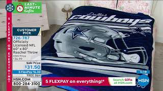 Officially Licensed NFL 60" x 80" Raschel Throw