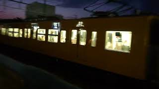 山陽本線  普通列車113系B-17編成 鴨方駅に到着