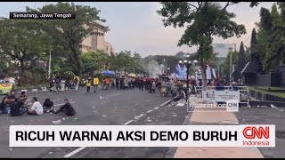 Ricuh Warnai Aksi Demo Buruh