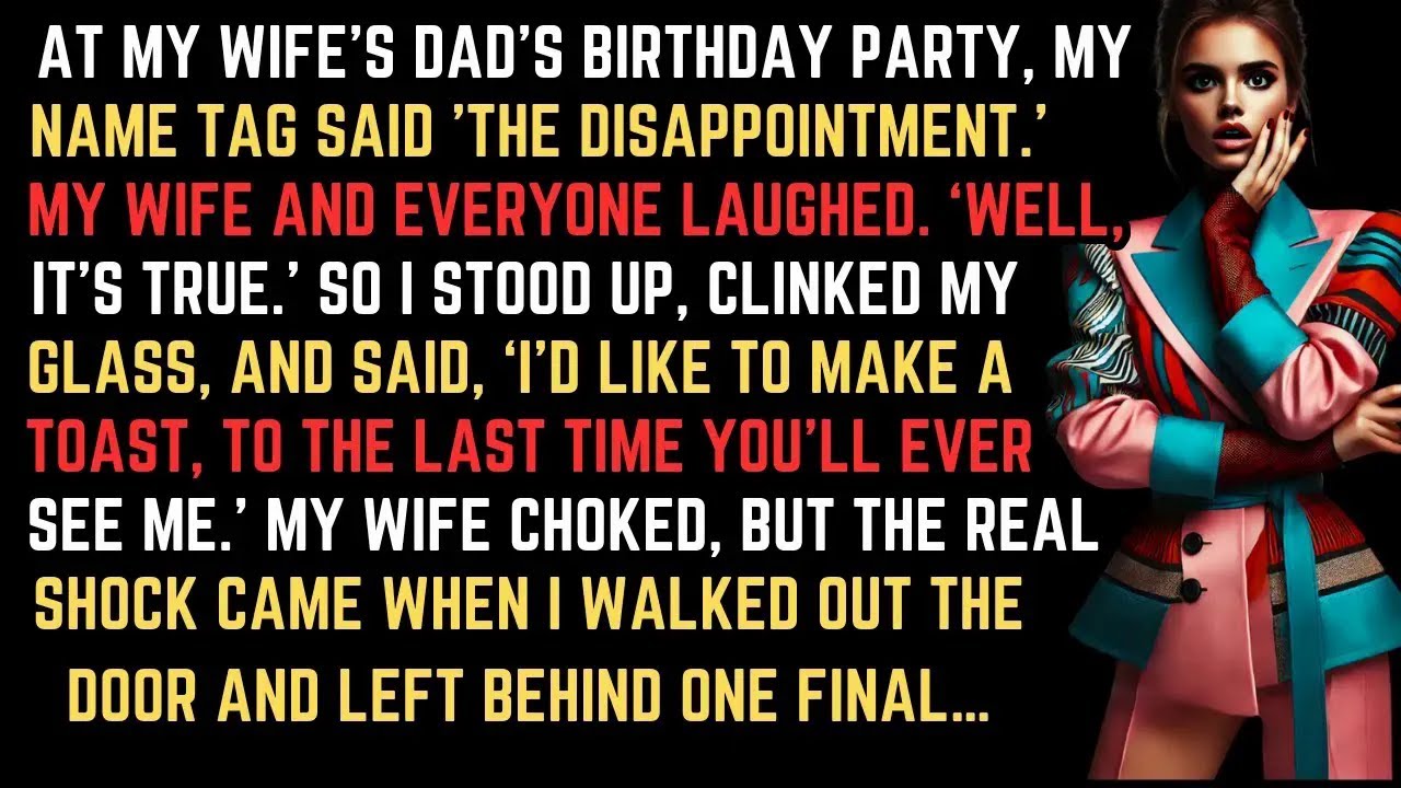 At My Wife’s Dad’s Birthday Party, My Name Tag Said 'The Disappointment'      Best Reddit Storie