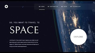 Space Website with ReactJS- A Frontend Mentor Challenge