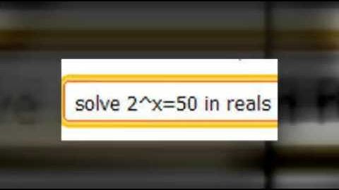 Using WolframAlpha to Solve Exponential Equations