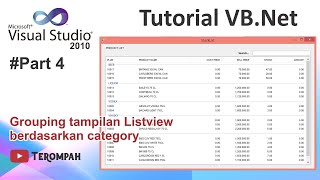 Belajar VB.Net | Membuat grouping pada tampilan ListView dan SQL Server dengan mudah | #Part 5