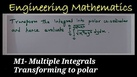 M1|| Multiple Integrals || Transform to polar Coordinates-Problem2