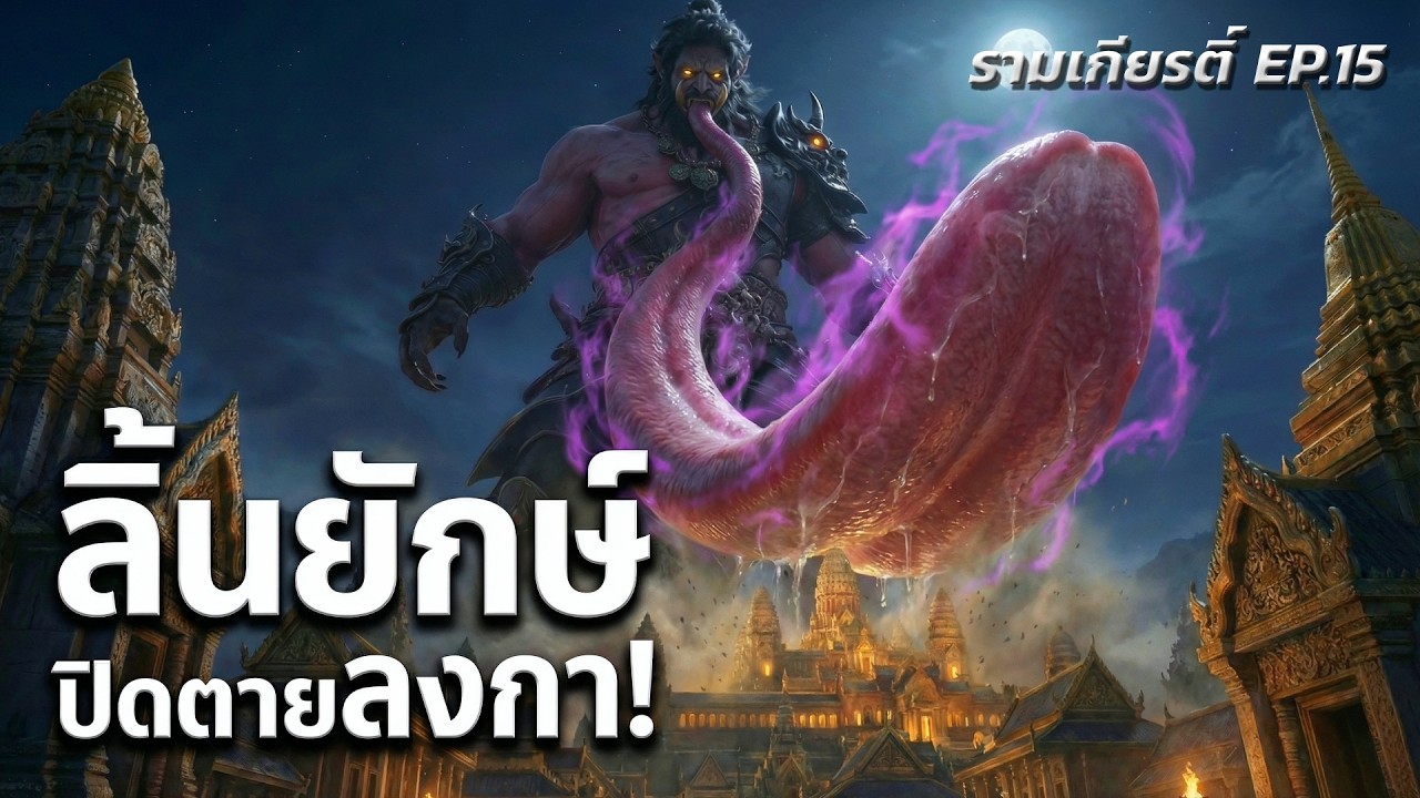 ทศกัณฐ์สติหลุด! วินาทีชิวหาแลบลิ้นยักษ์คลุมเมืองลงกาจนมิด | รามเกียรติ์ EP.15