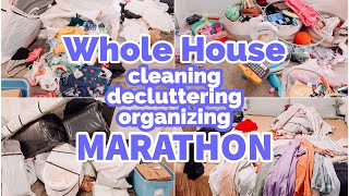 WHOLE HOUSE CLEANING DECLUTTERING AND ORGANIZING MARATHON \/\/ OVER 3 HOURS OF CLEANING MOTIVATION