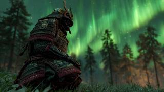 Samurai Warriors Bushido Green Aurora Glow Ritual | Epic Japanese Melodic Shakuhachi Music