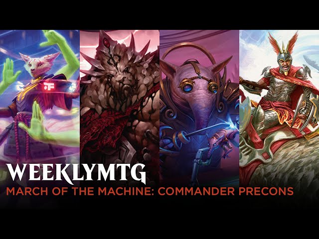 mtg march of the machines commander precons Machine Deluxe Kit but they can use cards from throughout Magics history. March of the Machine Commander