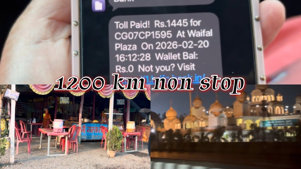 1200 KM Non Stop Road Trip 😱 | Mumbai to Bhilai | Toll, Night Drive & Full Journey Vlog