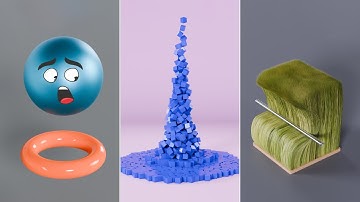 Satisfying 3D Physics Simulations 🔥 Hair Particles, Rigid Body, Cloth Animation and more!