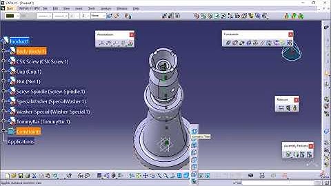 CATIA V5 Tutorials | Assembly and Drafting of Screw Jack
