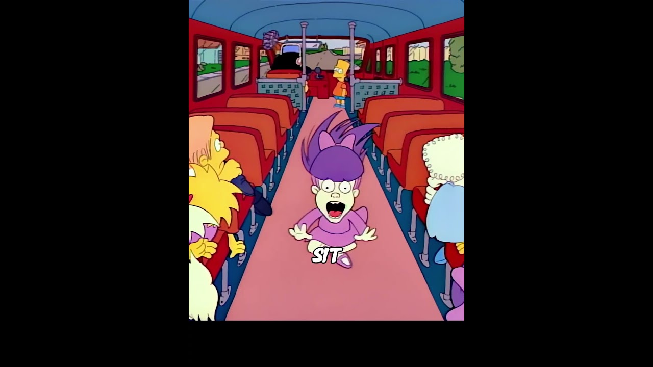 Whenever Bart frowns, the cat turns into a monster 