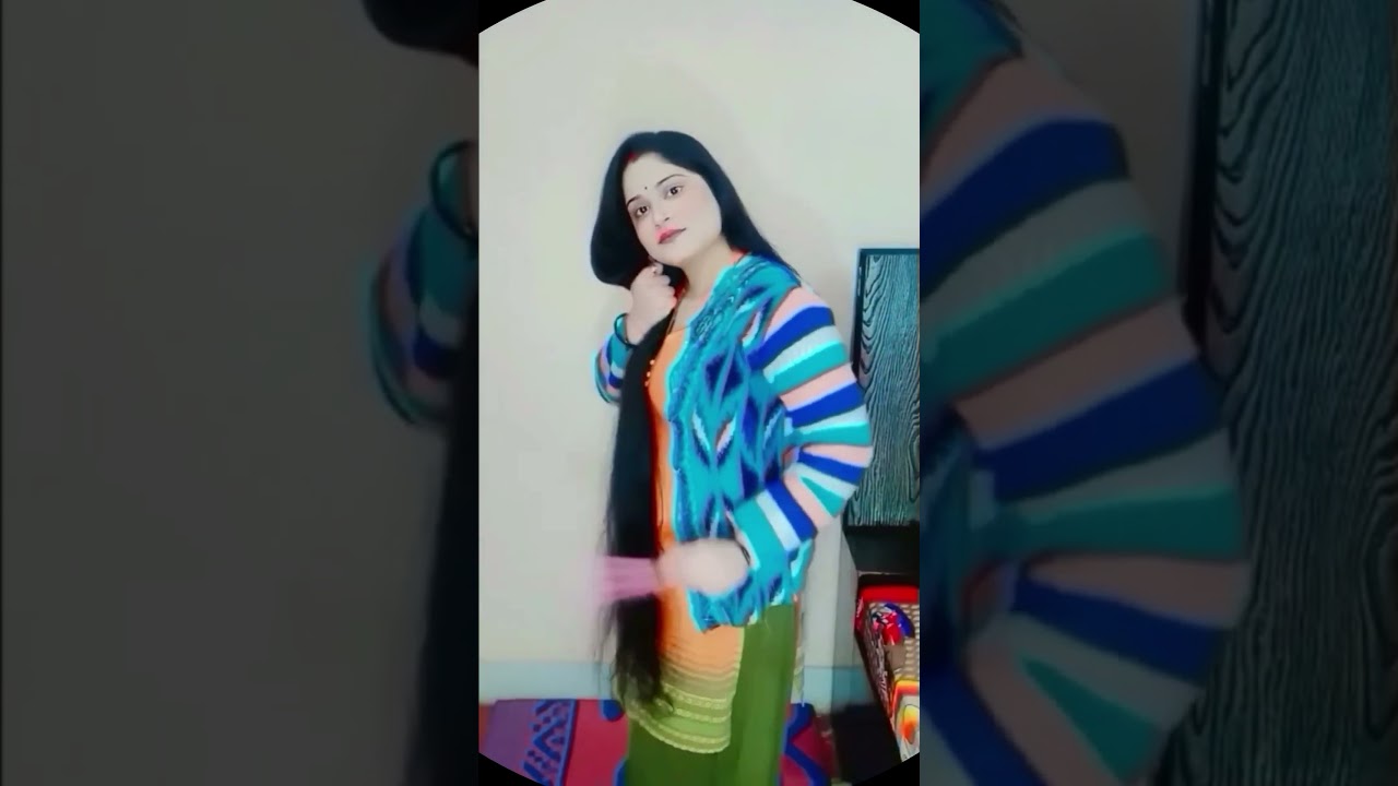 Indian long hair play 