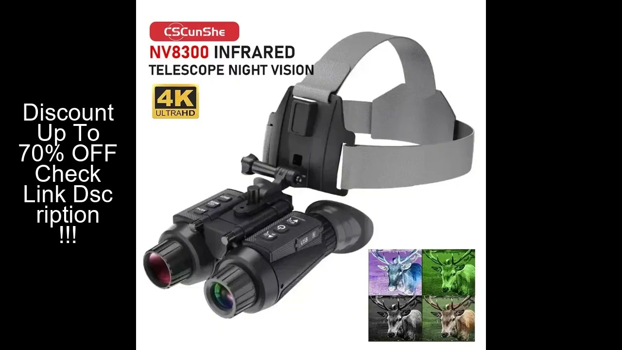 NV8300 Super Light HD 36MP 3D Binoculars Telescope 8X Digital Zoom 300M 7 levels Infrared Night Visi