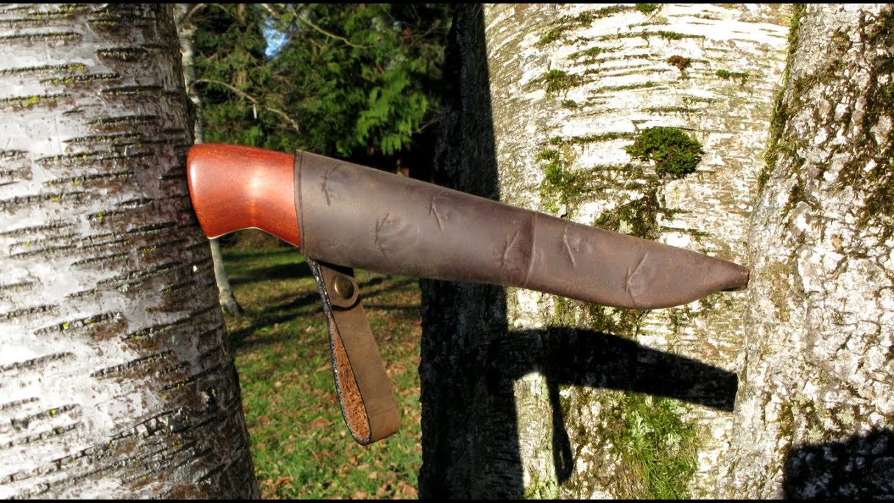Scandinavian style leather sheath