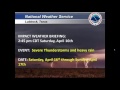 Saturday 4/16 Afternoon Weather Briefing