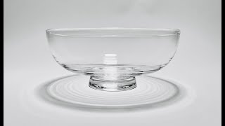 Celebrity blown glass bowl with solid foot Wealth
