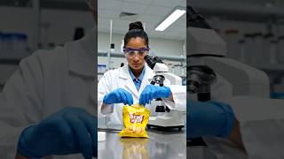 Microscope Reveals Hidden Texture of Chips 🔬 #foodscience #labtest #microscopeview #microscope#marco