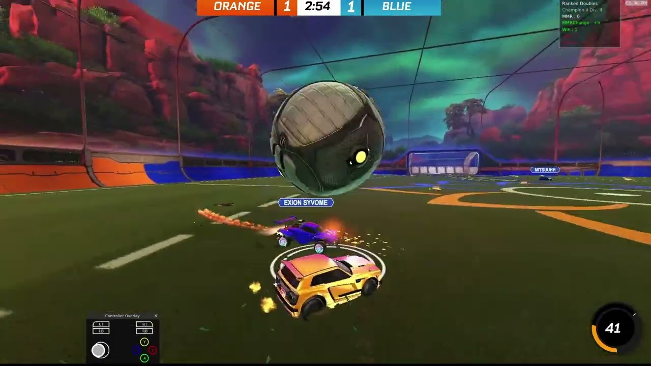 Rocket League Ranked 2's Champion 2 w/LO-FI music in background.