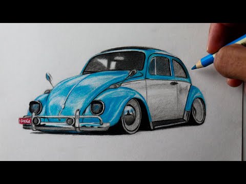 Jogos de Colorir Desenhos Online: Carro Fusca